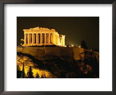 Acropolis At Night Seen From Filopappou Hill, Athens, Attica, Greece by Anders Blomqvist Pricing Limited Edition Print image