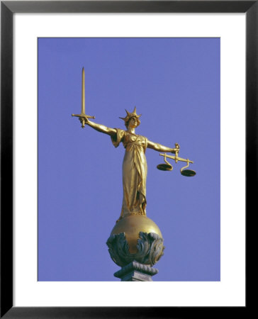 The Scales Of Justice Above The Old Bailey Law Courts, Inns Of Court, London, England, Uk by Walter Rawlings Pricing Limited Edition Print image
