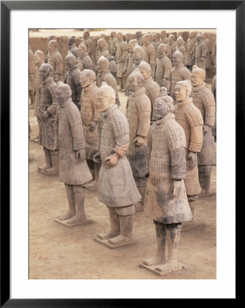 Terracotta Figures From 2000 Year Old Army Of Terracotta Warriors, Xian, Shaanxi Province, China by Gavin Hellier Pricing Limited Edition Print image