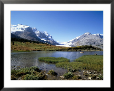 Athabasca Glacier And Sunwapta Lake, Rocky Mountains, Jasper National Park, Alberta by Hans Peter Merten Pricing Limited Edition Print image