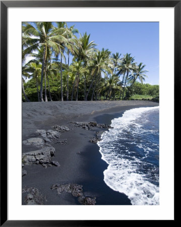 Punaluu Black Sand Beach, Island Of Hawaii (Big Island), Hawaii, Usa by Ethel Davies Pricing Limited Edition Print image