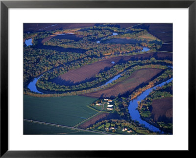 Red River Of The North Aerial, Near Fargo, North Dakota, Usa by Chuck Haney Pricing Limited Edition Print image