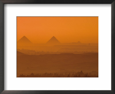 Pyramids Of Giza In The Evening Haze, Egypt by Kenneth Garrett Pricing Limited Edition Print image