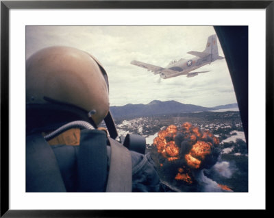 American Jets Dropping Napalm On Viet Cong Positions Early In The Vietnam Conflict by Larry Burrows Pricing Limited Edition Print image