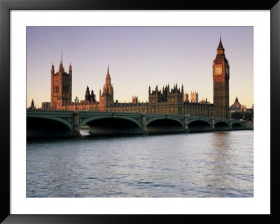 Westminster Bridge And The Houses Of Parliament, Westminster, London, England by John Miller Pricing Limited Edition Print image