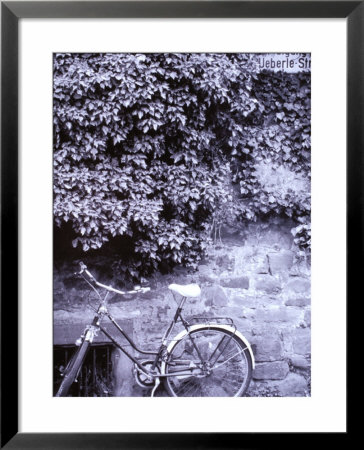 Bike And Wall, Heidelberg, Wurttemberg, Baden, Germany by Walter Bibikow Pricing Limited Edition Print image