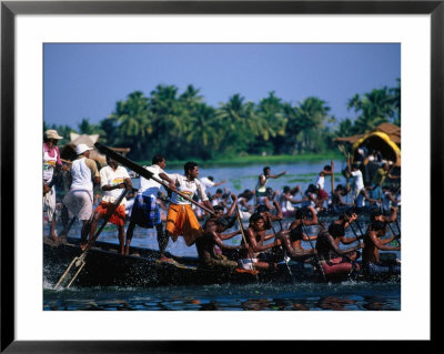 Men In Annual Nehru Cup Snake Boat Race, Alappuzha, India by Paul Beinssen Pricing Limited Edition Print image