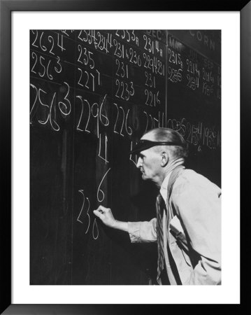 Trading In The Grain Pit At The Chicago Board Of Trade by Wallace Kirkland Pricing Limited Edition Print image