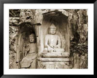 Stone Buddha Rock Carvings, Hangzhou, Zhejiang Province, China by Jochen Schlenker Pricing Limited Edition Print image