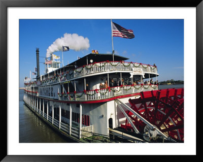 Paddle Steamer 'Natchez', On The Edge Of The Mississippi River In New Orleans, Louisiana, Usa by Bruno Barbier Pricing Limited Edition Print image