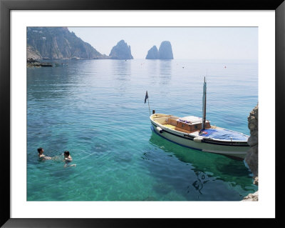 Faraglioni Rocks From Marina Piccola, Island Of Capri, Campania, Italy, Mediterranean by G Richardson Pricing Limited Edition Print image