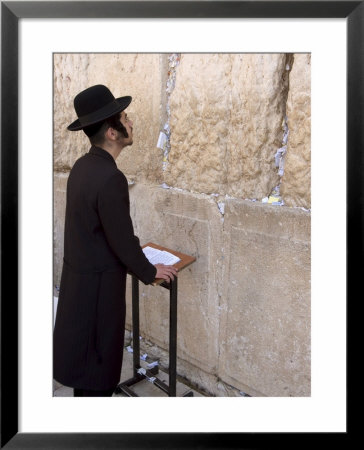 Praying At The Western (Wailing) Wall, Old Walled City, Jerusalem, Israel, Middle East by Christian Kober Pricing Limited Edition Print image