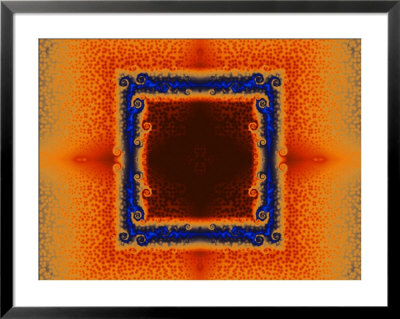 Orange And Blue Fractal Design by Albert Klein Pricing Limited Edition Print image