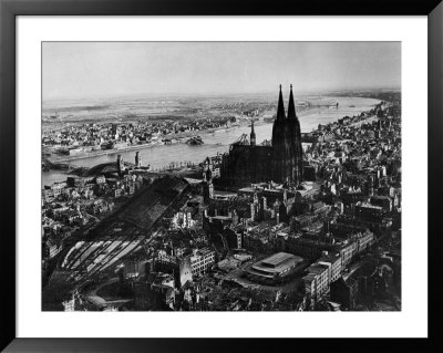Aerial View Of Cologne Showing Bomb Damage From Wwii by Margaret Bourke-White Pricing Limited Edition Print image
