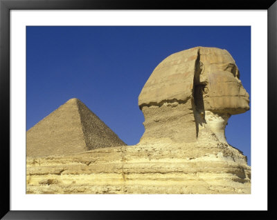 Sphinx And Great Pyramid, Egypt by Claudia Adams Pricing Limited Edition Print image