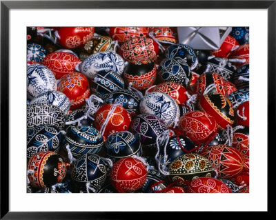 Ornamental Moravian Eggs For Sale At Easter Market, Prague, Czech Republic by Richard Nebesky Pricing Limited Edition Print image