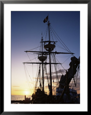 Pirate Ship In Hog Sty Bay, During Pirates' Week Celebrations, George Town, Cayman Islands by Ruth Tomlinson Pricing Limited Edition Print image