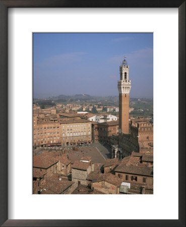 Piazza Del Campo And Mangia Tower, Unesco World Heritage Site, Siena, Tuscany, Italy by Roy Rainford Pricing Limited Edition Print image