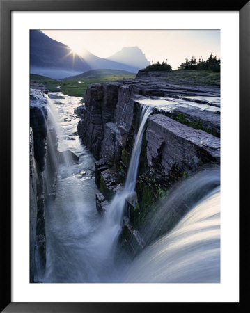 Triple Waterfall At Logan Pass, Glacier National Park, Montana, Usa by Chuck Haney Pricing Limited Edition Print image