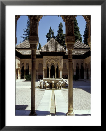 Patio De Los Leones In The Alhambra, Granada, Spain by John & Lisa Merrill Pricing Limited Edition Print image