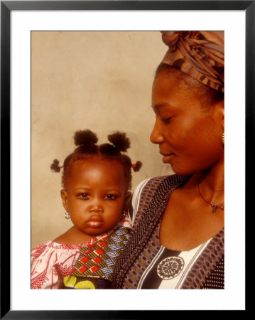Muslim Woman With Daughter, Techiman, Brong-Ahafo Region, Dagomabaline Area, Ghana by Alison Jones Pricing Limited Edition Print image