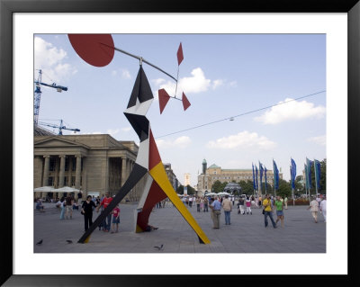 Alexander Calder's Mobile Statue, And People On Konigstrasse, (King Street), Stuttgart by Yadid Levy Pricing Limited Edition Print image