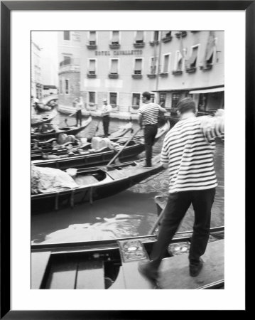 Gondoliers, Venice, Italy by Walter Bibikow Pricing Limited Edition Print image