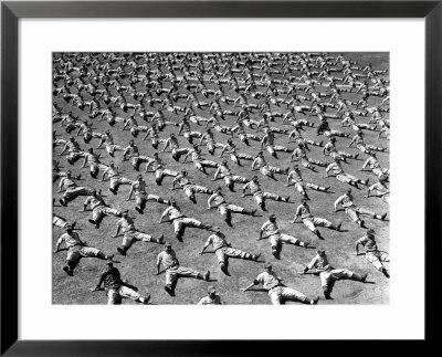 Brooklyn Dodgers Rookies Doing Calisthenics During Workout At Spring Training Camp by George Silk Pricing Limited Edition Print image