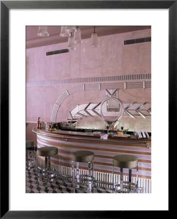 Art Deco Period Bar Area, Usha Kiran Palace Hotel, Gwalior, Madhya Pradesh State, India by John Henry Claude Wilson Pricing Limited Edition Print image