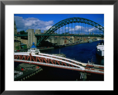 Tyne And Swing Bridges, Newcastle-Upon-Tyne, United Kingdom by Neil Setchfield Pricing Limited Edition Print image