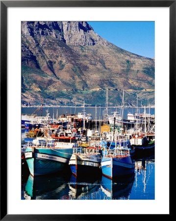 Fishing Boats In Hout Bay Marina, Cape Town, South Africa by Pershouse Craig Pricing Limited Edition Print image