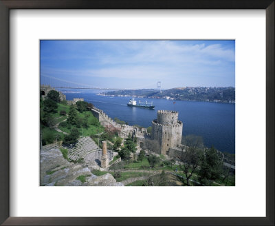 View Of Anadolu Kavagi Castle And Galata Bridge, Bosphorus, Istanbul, Turkey, Eurasia by Marco Simoni Pricing Limited Edition Print image