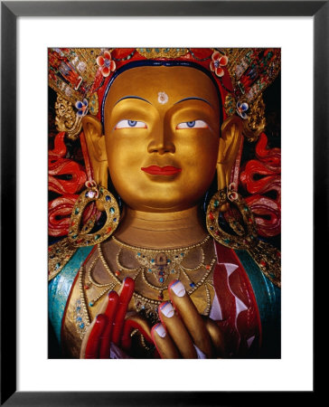 Statue Of Maitreya Buddha At Thiksey Monastery, Ladakh, India by Richard I'anson Pricing Limited Edition Print image