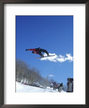 Snowboarder Being Videotaped, Vail, Co by Kurt Olesek Pricing Limited Edition Print image
