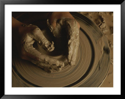 A Potter Makes A Pot From Clay by Stephen Alvarez Pricing Limited Edition Print image