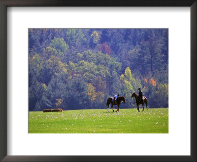 Two Women Play Polo On A Field by Kate Thompson Pricing Limited Edition Print image