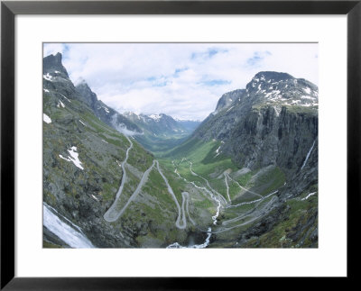 Route From Andalsnes To Geiranger, Trollstigen Road, Western Fiordlands, Norway, Scandinavia by Tony Waltham Pricing Limited Edition Print image