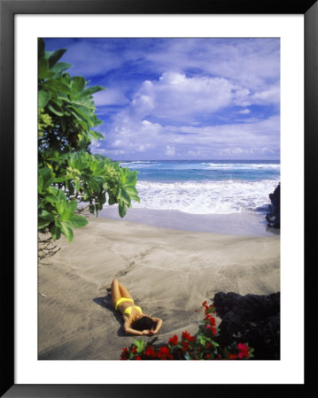 Woman On Beach, Hana Maui, Hi by Tomas Del Amo Pricing Limited Edition Print image