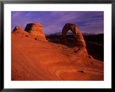 Hikers View Delicate Arch At Sunset, Utah, Usa by Jerry Ginsberg Pricing Limited Edition Print image