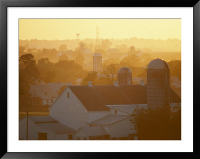 Golden Twilight Upon The Silos And Farm Houses Of New Hollands Amish Community by Michael S. Lewis Pricing Limited Edition Print image