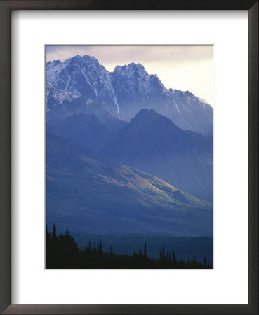 Chugach Mountains Rise Into The Twilight Sky, Seen From Glenn Highway by Michael Melford Pricing Limited Edition Print image