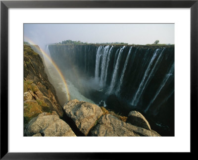 A View Of Water Rushing Over Victoria Falls by Michael S. Lewis Pricing Limited Edition Print image