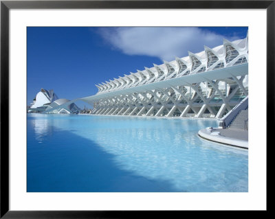 Principe Felipe Science Museum With Hemisferic In Background, Valencia, Spain by Marco Simoni Pricing Limited Edition Print image