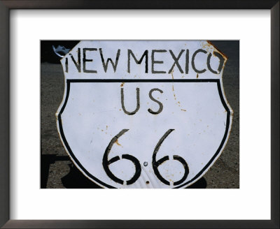 Route 66 Highway Sign, Grants, New Mexico, Usa by John Neubauer Pricing Limited Edition Print image