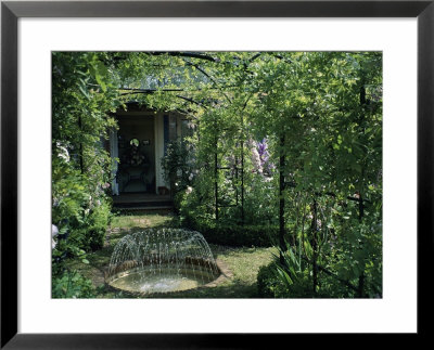 Small Fountain Beneath Pergola With Climbers, Chelsea Flower Show 1992 by Jane Legate Pricing Limited Edition Print image