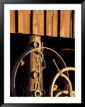 Horseshoes Hang On A Post At The Blacksmith's Shop, Fort Walla Walla Museum, Washington, Usa by Brent Bergherm Pricing Limited Edition Print image