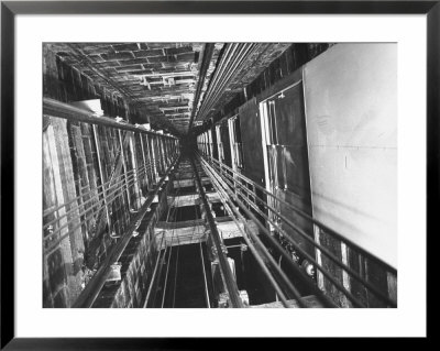 View Looking Up An Elevator Shaft by Bernard Hoffman Pricing Limited Edition Print image