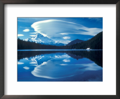 Mt. Hood Reflected In Lost Lake, Oregon Cascades, Usa by Janis Miglavs Pricing Limited Edition Print image