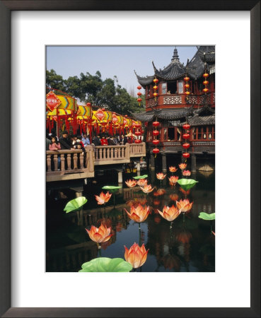 Tea House In Shanghais Yuyuan Garden During Chinese New Year by Eightfish Pricing Limited Edition Print image