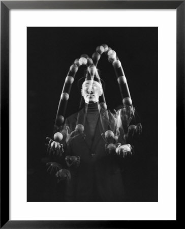 Stroboscopic Of Juggler Stan Cavenaugh Juggling by Gjon Mili Pricing Limited Edition Print image